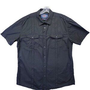 Ecko Unltd. Men's XL Roberts Short Sleeve Button-Up Shirt – Black